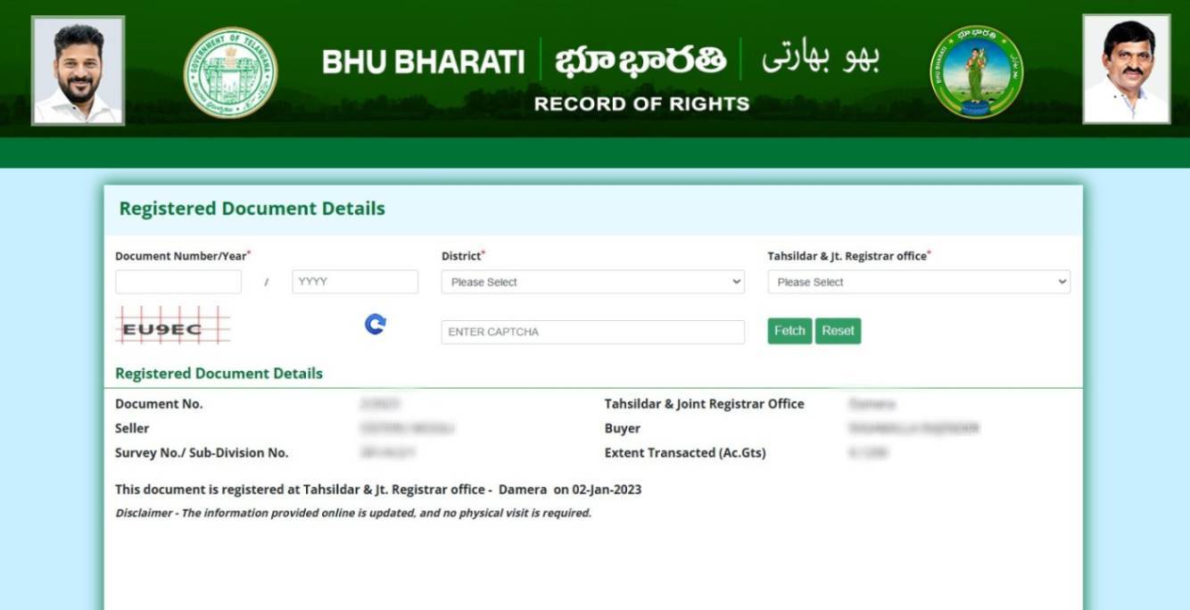 Bhu Bharati Doc Details